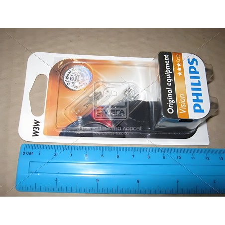 ➤ Лампа розжарювання W3W 12V 3W W2,1X9,5d 2шт bliste VISION (вир-во Philips) 12256B2