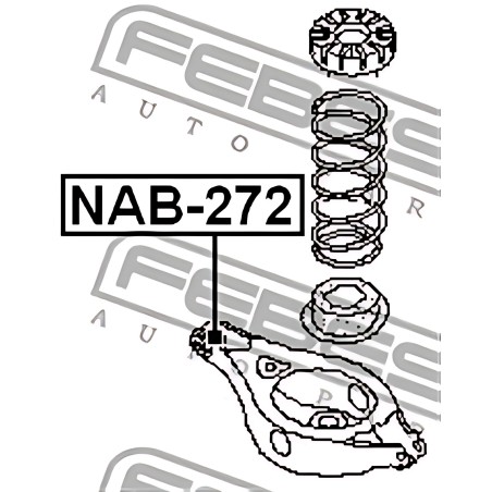 NAB-272 Сайлентблок важеля NISSAN TEANA, MURANO 03- задн. міст із двох сторін (Вир-во FEBEST) фото від Мотор-Агро Харків Україна