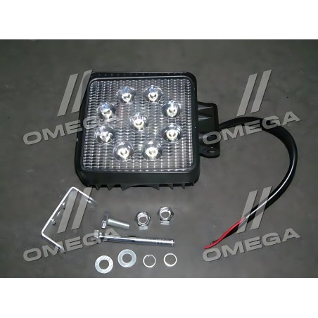 ➤ Фара LED додаткова 12 / 24V, 9 * 3W, 106 * 106 * 47mm Tempest TP-9300