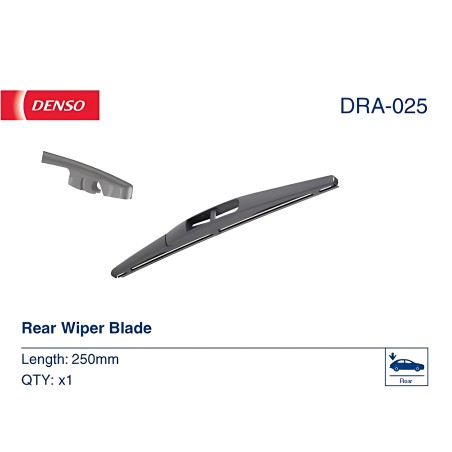 ➤ Щітка склоочис. 250 скла заднього (вир-во Denso) DRA-025
