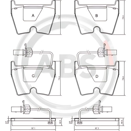 ➤ Колодка гальм. диск. CITROEN/PEUGEOT C1/107 передн. (вир-во ABS) 37483