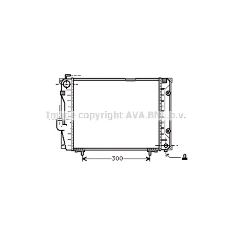 ➤ Радіатор охолодження двигуна MB W124 MT/AT + AC 89-96 (Ava) MSA2072