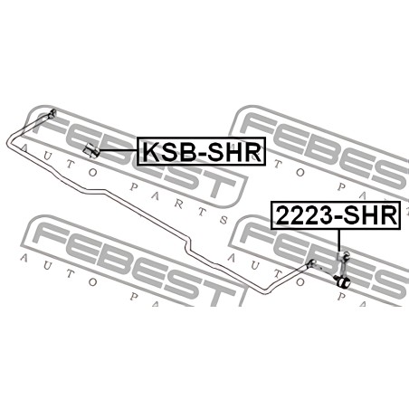 KSB-SHR Втулка стабілізатора KIA SHUMA, CARENS 97-04 зад. міст (Вир-во FEBEST) фото від Мотор-Агро Харків Україна