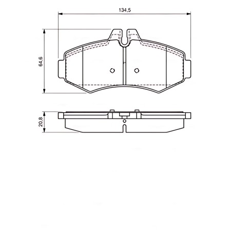 ➤ Колодка гальм. диск. MB VITO (638) передн. (вир-во Bosch) 0 986 494 013