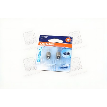 ➤ Лампа допоміжн. освітлення Т4W 12V 4W ВА9s (2 шт) blister (вир-во OSRAM) 3893-2BL