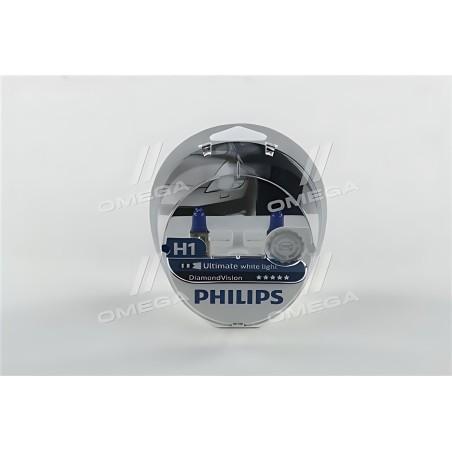➤ Лампа розжарювання H1 12V 55W P14,5s Diamond Vision 5000K (вир-во Philips) 12258DVS2
