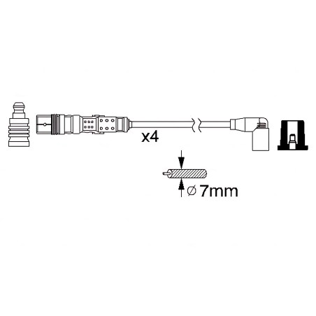 ➤ Дріт високовольтні (компл.) (вир-во Bosch) 0986356331
