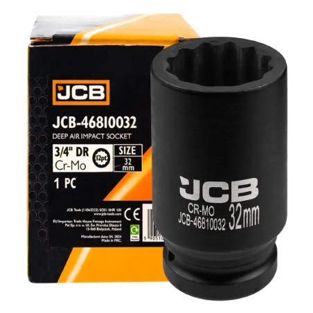 Гoлoвкa тopцeвa удapнa глибока 3/4" 32 мм (12-гранна) JCB-46810032