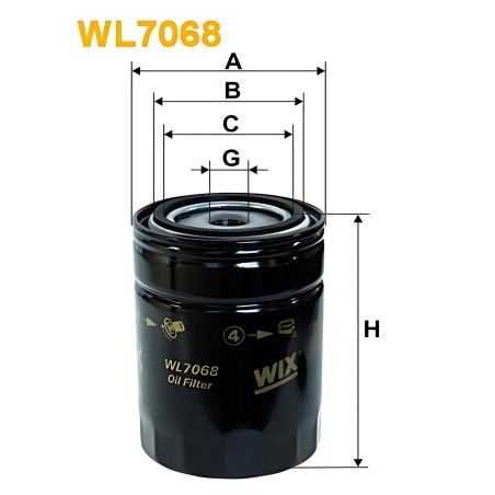 ➤ Фільтр масляний двигуна AUDI, VW WL7068/OP525 (вир-во WIX-FILTERS UA) WL7068