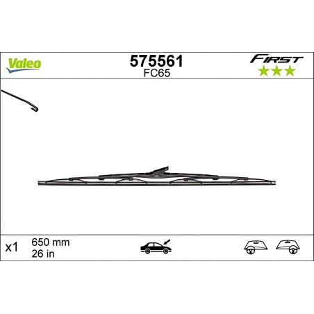 ➤ Щітка склоочис. 650 FIRST (вир-во Valeo) 575561