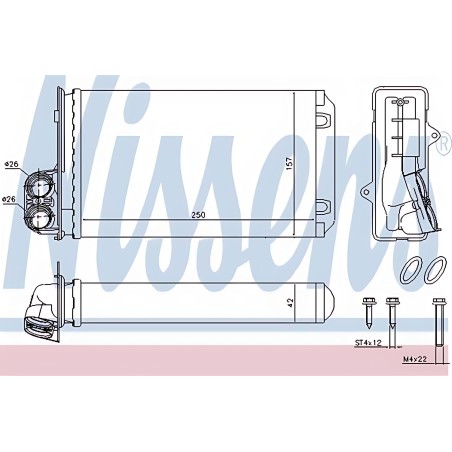 ➤ Радіатор пічки PEUGEOT 405 (87-) 1.4-2.0 (вир-во Nissens) 72935