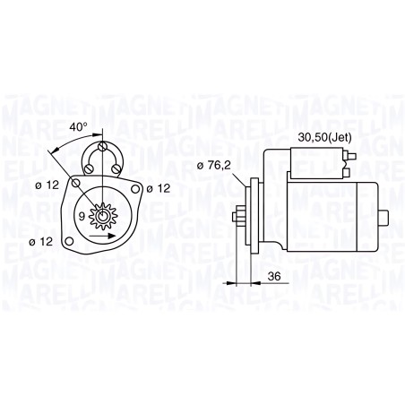 ➤ Провідна шестерня, стартер (вир-во Magneti Marelli кор.код. AMB0358) 940113020358