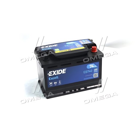 ➤ Акумулятор 74Ah-12v Exide EXCELL (278х175х190), R, EN680 EB740