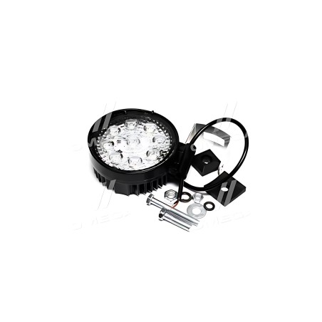 ➤ Фара LED кругла 27W, 9лампx3W, 113*130*52, вузький промінь 12/24V 6000K (Руслан-Комплект) ФР-240