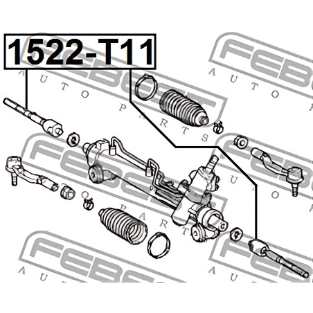 1522-T11 Тяга рульова CHERY TIGGO T11 06-13 перед. міст (Вир-во FEBEST) фото від Мотор-Агро Харків Україна