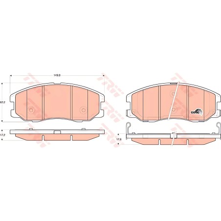 ➤ Колодка гальм. диск. CHEVROLET CAPTIVA передн. (вир-во TRW) GDB1715