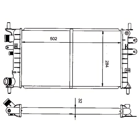 ➤ Радіатор охолодження двигуна MFORD Escort 1.4 95- (вир-во NRF) 50100