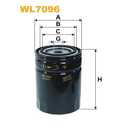 ➤ Фільтр масляний двигуна DAF (TRUCK) WL7096/OP549 (вир-во WIX-FILTERS UA) WL7096
