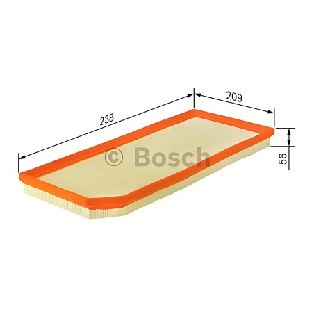 F026400146 Фільтр повітряний VOLVO S60 II T6 3.0 10-, XC60 I 3.0-3.2 08- (вир-во BOSCH) фото від Мотор-Агро Харків Україна