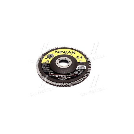 ➤ Коло пелюсткове шліфувальне NINJA Т27, 125х22 мм, Р36 (VIROK) 65V503