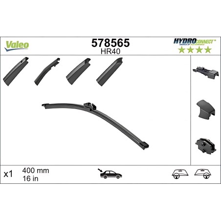 ➤ Щітка склоочис. 400 мм скла заднього HYDROCONNECT (вир-во Valeo) 578565