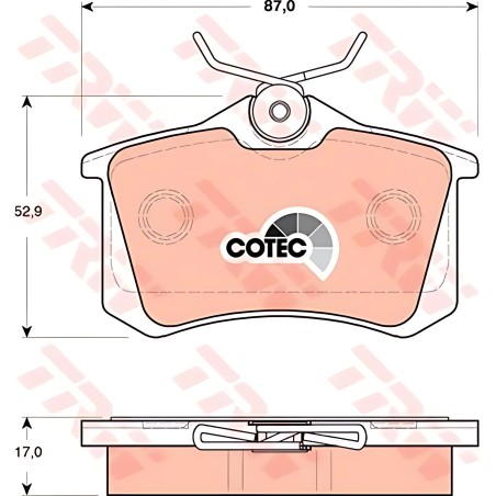 ➤ Колодка гальм. диск. AUDI, CITROEN, FIAT, FORD, LANCIA, PEUGEOT, SEAT, VW задн. (вир-во TRW) GDB1504