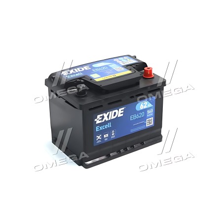 ➤ Акумулятор 62Ah-12v Exide EXCELL (242х175х190), R, EN540 EB620