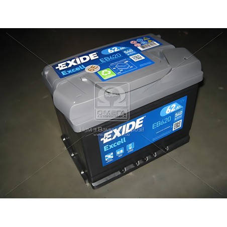 ➤ Акумулятор 62Ah-12v Exide EXCELL (242х175х190), R, EN540 EB620