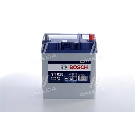 ➤ Акумулятор 40Ah-12v BOSCH (S4018) (187x127x227),R,EN330( Азія) тонк.клеми 0092S40180