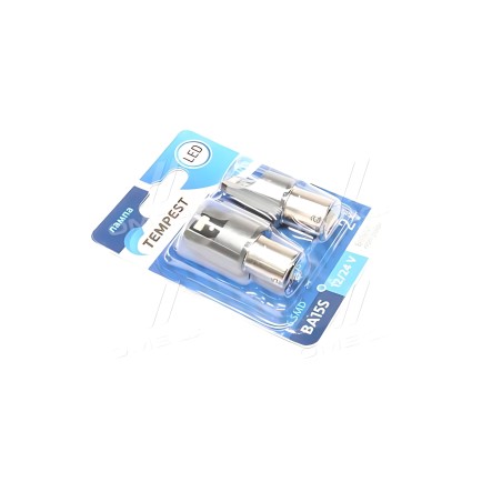 TMP-19-1156 Лампа LED указ. поворотів і стоп-сигн. 12 / 24V BA15S 6SMD Non-polar WHITE 2шт. блістер TEMPEST PLU фото від Мотор-А