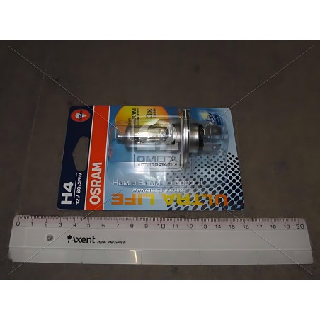 ➤ Лампа фарна H4 12V 60/55W P43t ULTRA LIFE 1шт.blister (вир-во OSRAM) 64193ULT-01B