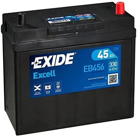 ➤ Акумулятор 45Ah-12v Exide EXCELL(237х127х227),,R,EN330 Азія тонк.клеми EB456
