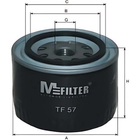 TF57 Фільтр мастильний ВАЗ 2101-07, 2108-2110, 2121, 2123 (вир-во M-filter) фото від Мотор-Агро Харків Україна