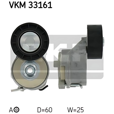 ➤ Натяжний ролик, полікліновий ремінь (Вир-во SKF) VKM 33161