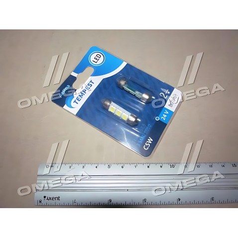 TP-210T11-24V Лампа LED Софітні C5W 24V T11x36-S8.5 (3 SMD size5050) 2шт. блістер TEMPEST фото від Мотор-Агро Харків Україна
