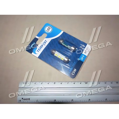 TP-210T11-24V Лампа LED Софітні C5W 24V T11x36-S8.5 (3 SMD size5050) 2шт. блістер TEMPEST фото від Мотор-Агро Харків Україна TP-210T11-24V Лампа LED Софітні C5W 24V T11x36-S8.5 (3 SMD size5050) 2шт. блістер TEMPEST фото від Мотор-Агро Харків Україна