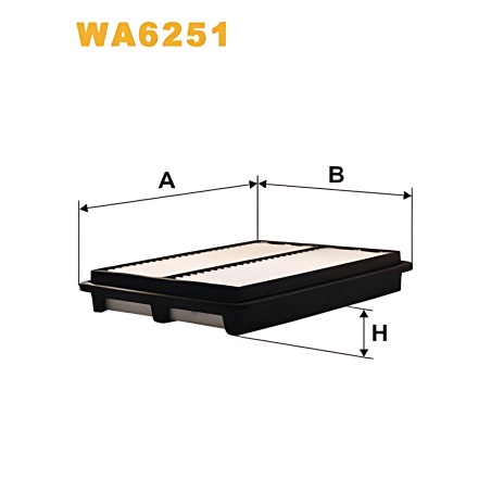 ➤ Фільтр повітряний DAEWOO NUBIRA AP082/2/WA6251 (вир-во WIX-FILTERS) WA6251