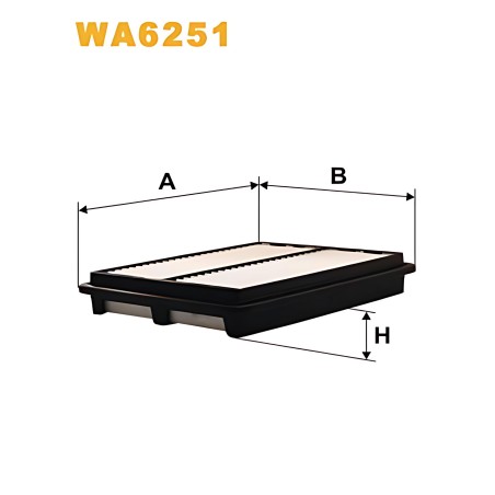 ➤ Фільтр повітряний DAEWOO NUBIRA AP082/2/WA6251 (вир-во WIX-FILTERS) WA6251