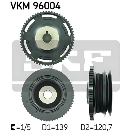 ➤ Ремінний шків, колінчастий вал VKM 96004