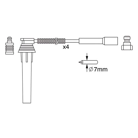 ➤ Дріт високовольтний ГАЗ 3102, 31105, Газель, Соболь (компл.) (вир-во Bosch) 0986357052