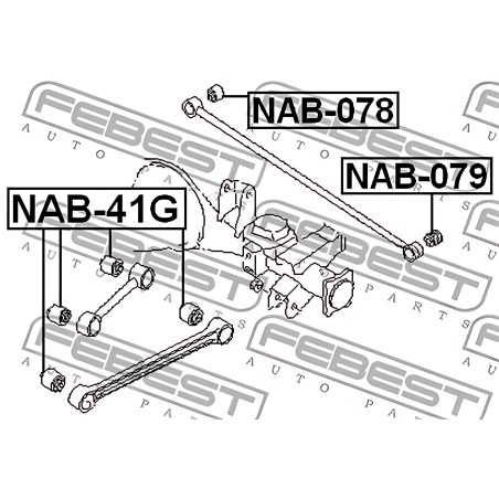 NAB-41G Сайлентблок важеля NISSAN PATROL, TERRANO I-II 87- задн. міст (Вир-во FEBEST) фото від Мотор-Агро Харків Україна