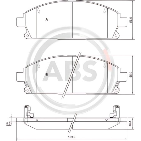 ➤ Колодка гальм. диск. LEXUS/TOYOTA LX470/LANDCRUISER 100 задн. (вир-во ABS) 37226