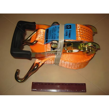 DK-3904 Стяжка вантажу, 3t. 50mm.x10m.(0.5+9.5) прогум. ручка ДК фото від Мотор-Агро Харків Україна