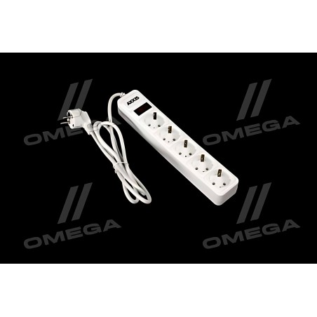 ➤ Мережевий фільтр-подовжувач Optima Base 5 1,5m WHITE провід 3*0,75мм2 AXXIS ax-1255