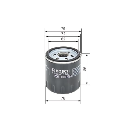 ➤ Фільтр масляний двигуна FORD FOCUS II, III 04-, MONDEO IV, V 07- (вир-во BOSCH) F026407203