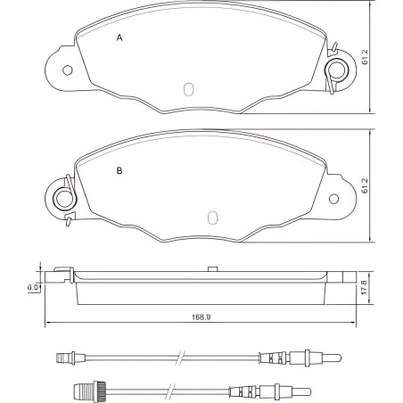 ➤ Колодка гальм. диск. MB ML KLASSE (W163) задн. (вир-во ABS) 37194