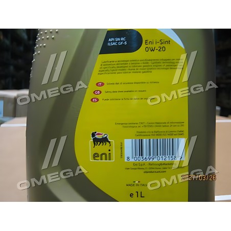 ➤ Олива моторна ENI I-Sint 0W-20 SN RC, ILSAC GF-5 (Каністра 1л) 104496