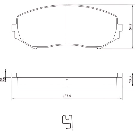 ➤ Колодка гальм. диск. MAZDA CX-7 передн. (вир-во ABS) 37643