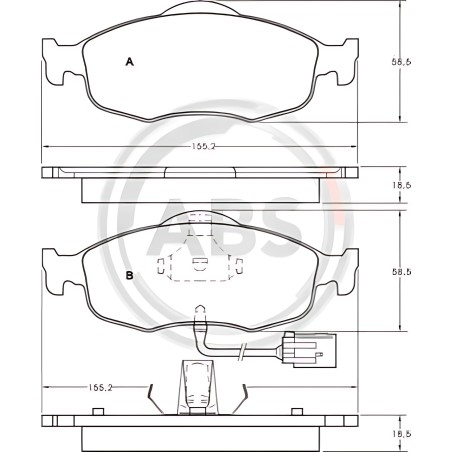➤ Колодка гальм. диск. BMW 5 ser./7 ser./X5 передн. (вир-во ABS) 36961