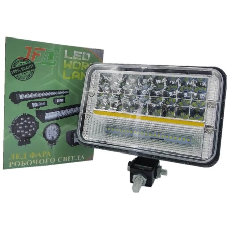 JFD-1065 (GF-045W3030) 73W(гібридний промінь,прямокутний корпус)3600 lm LED Фара робоча JFD-1065 69мм(GF-045W3030)(уп-20шт. фото